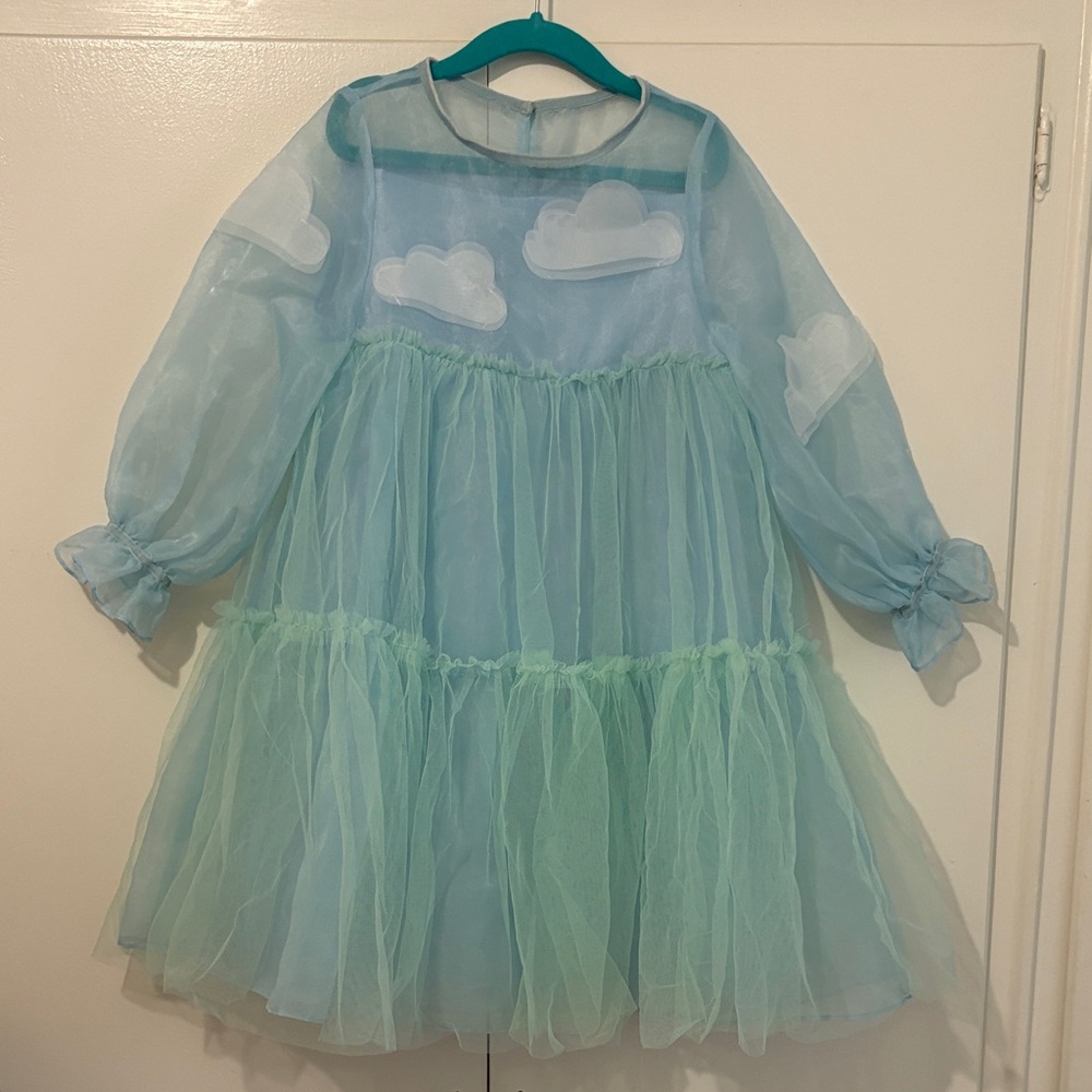 Meri Meri Pastel Blue and Green Cloud Dress